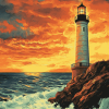 Lighthouse Fantasy Landscape Diamond Painting