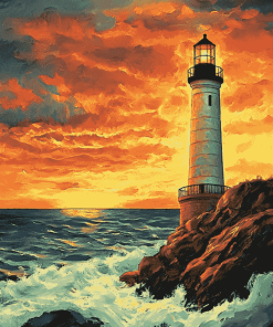 Lighthouse Fantasy Landscape Diamond Painting