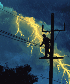 Lightning Lineman Diamond Painting