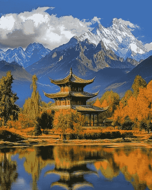 Lijiang Mountain Scenery Diamond Painting