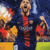 Lionel Messi Famous PSG Diamond Painting