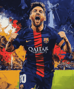 Lionel Messi Famous PSG Diamond Painting