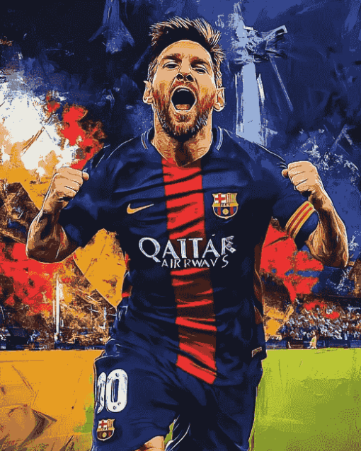 Lionel Messi Famous PSG Diamond Painting