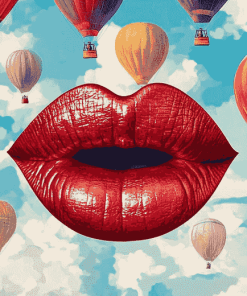 Lips Hot Air Balloons Diamond Painting