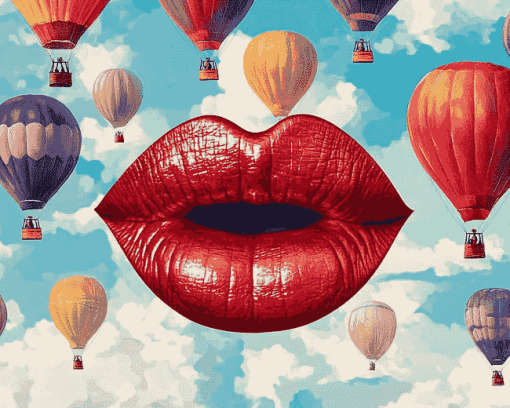 Lips Hot Air Balloons Diamond Painting