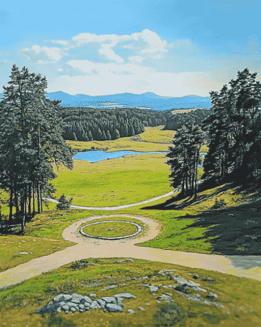 Lithuanian Mountain Views Diamond Painting