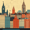 Liverpool Skyline Cities Diamond Painting