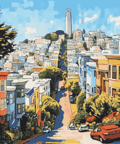 Lombard Street San Francisco Cityscape Diamond Painting