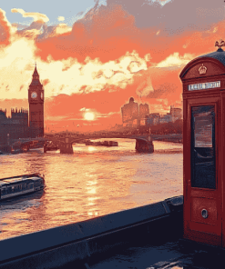 London Sunset Thames Diamond Painting