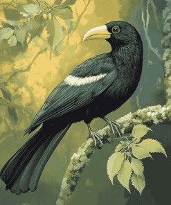 Lonely Huia Bird Diamond Painting