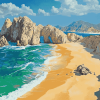 Lovers Beach Seaside Diamond Painting