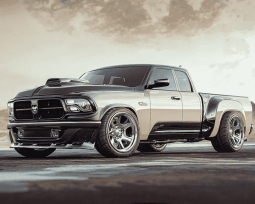 Lowered Dodge Ram Car Diamond Painting