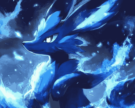 Lucario Anime Icon Diamond Painting