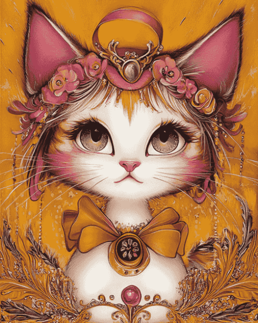 Lulu Caty Cartoon Cats Diamond Painting