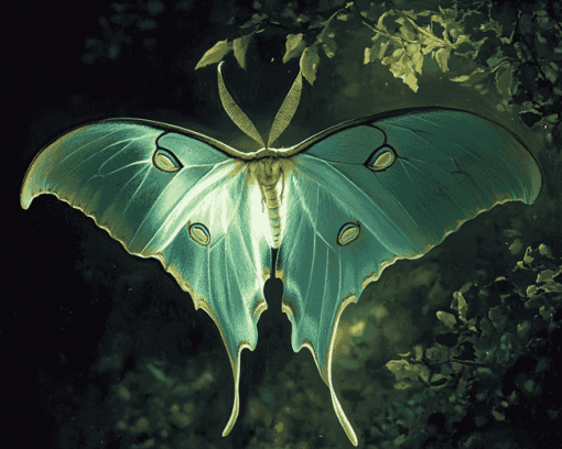 Luna Moth Butterfly Diamond Painting