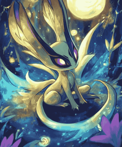 Lunala Pokemon Animation Diamond Painting