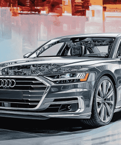 Luxury Grey Audi A8 Diamond Painting