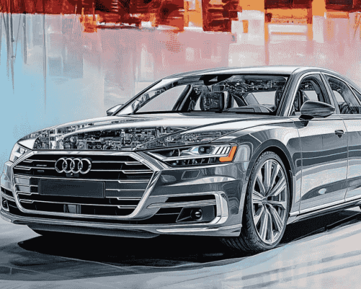 Luxury Grey Audi A8 Diamond Painting