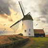 Lytham Windmill Landscape Diamond Painting