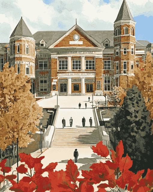 Madison University Buildings Diamond Painting