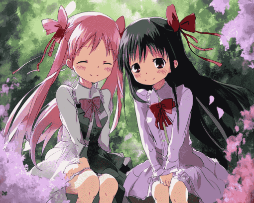 Madoka Kaname and Homura Anime Diamond Painting