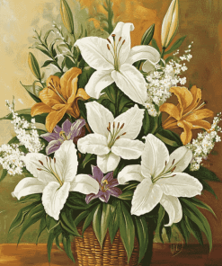 Madonna Lily Blossoms Diamond Painting