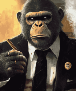 Mafia Monkey Cartoon Diamond Painting