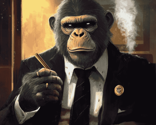 Mafia Monkey Cartoon Diamond Painting