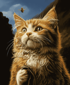 Magical Beard Cat Diamond Painting