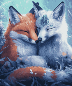 Magical Fox Couple Diamond Painting