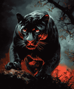 Majestic Black Panther Diamond Painting