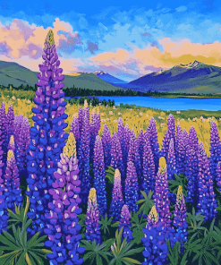 Majestic Lupine Fields Diamond Painting