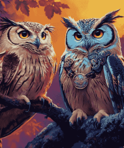 Majestic Owl Birds Diamond Painting