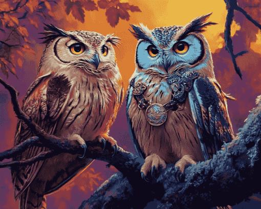 Majestic Owl Birds Diamond Painting