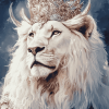 Majestic White Lion Fantasy Diamond Painting