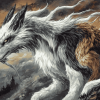 Majestic Wolf Dragon Fantasy Diamond Painting