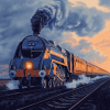 Mallard Steam Engine Diamond Painting