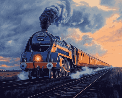 Mallard Steam Engine Diamond Painting