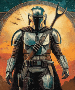 Mandalorian Star Wars Saga Diamond Painting