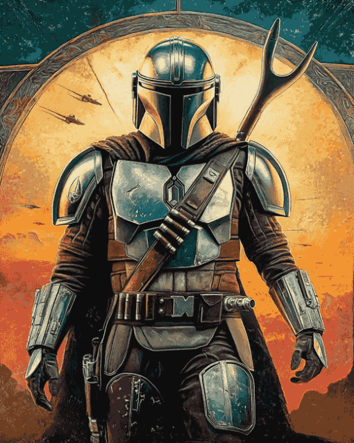 Mandalorian Star Wars Saga Diamond Painting