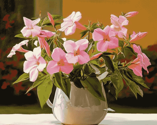 Mandevilla Blossoms Diamond Painting