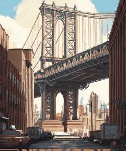 Manhattan Bridge Cityscape Diamond Painting