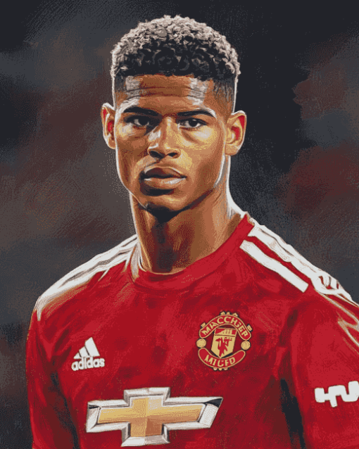 Marcus Rashford Famous Football Diamond Painting