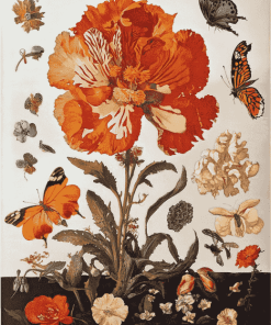 Maria Sibylla Merian Botanical Blossoms Diamond Painting