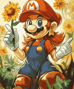 Mario and Daisy Cartoon Diamond Painting