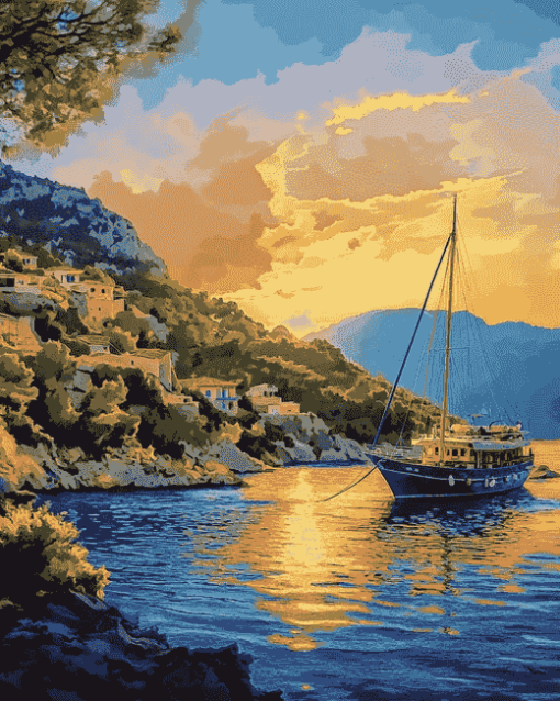 Marmaris Island Landscapes Diamond Painting