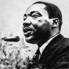 Martin Luther King Jr Black White Diamond Painting