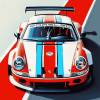 Martini Style Porsche 911 Diamond Painting