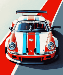 Martini Style Porsche 911 Diamond Painting