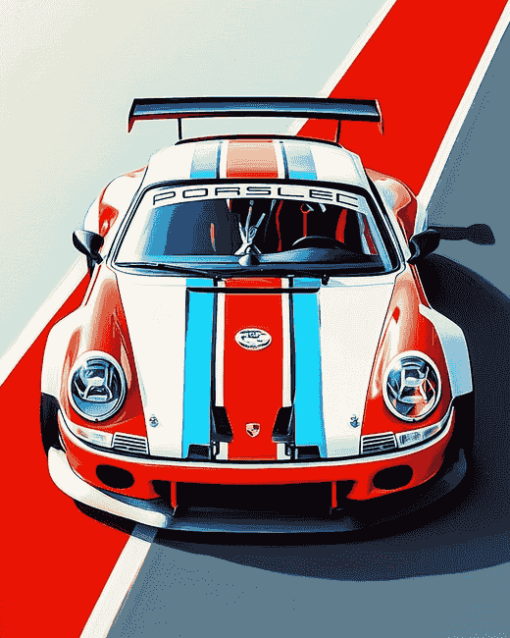 Martini Style Porsche 911 Diamond Painting